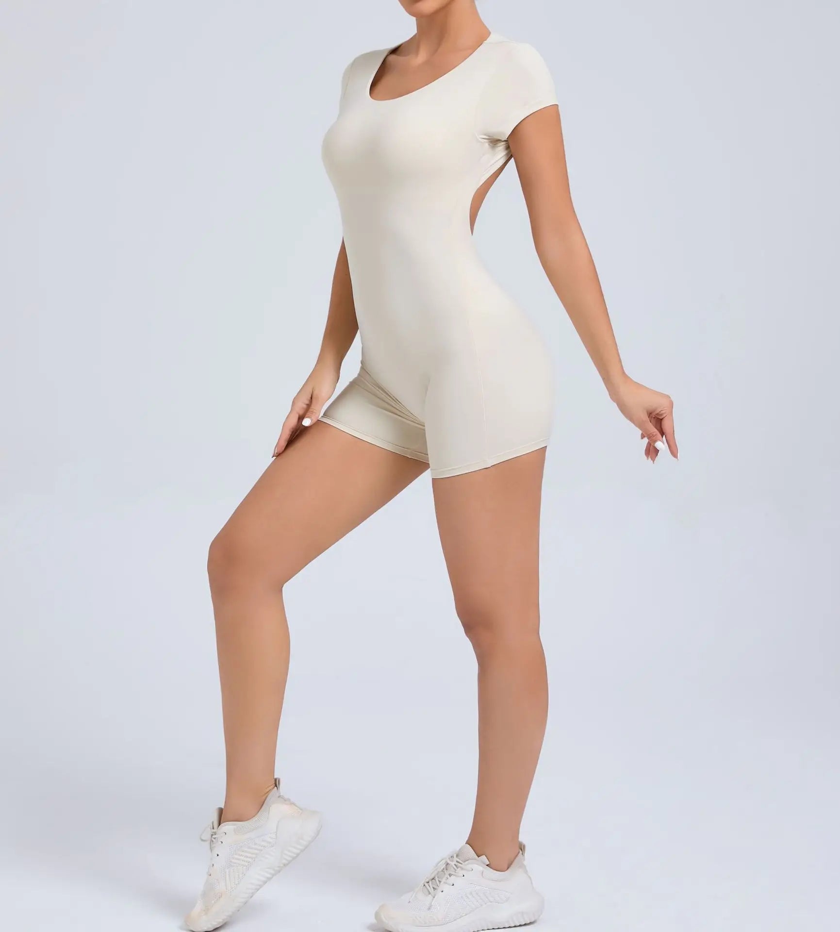 Jumpsuit Yoga Set Women Workout Set One Piece Sports Suit Short Sleeve Gym Clothes Push Up Fitness Set Bodysuit Sportswear