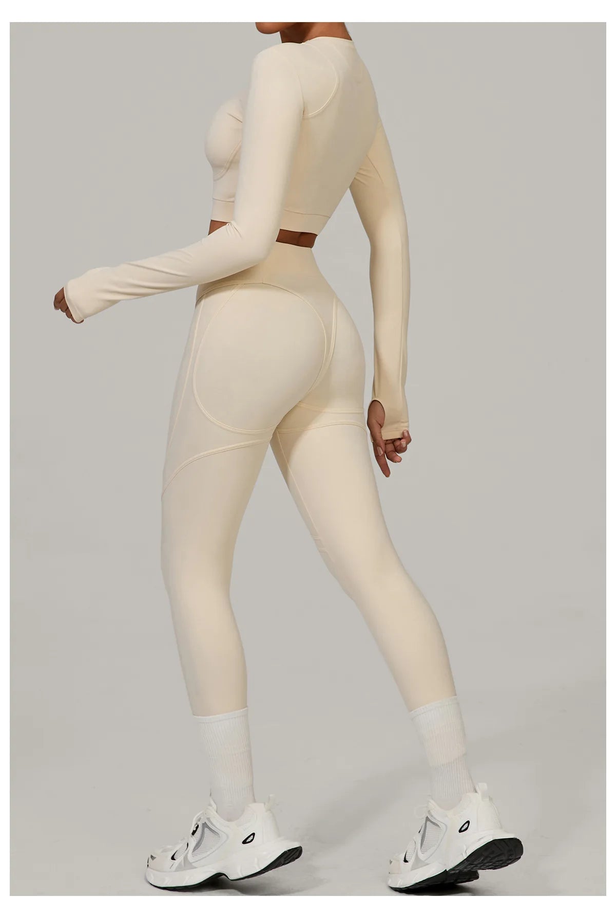 Women Tracksuit 2PCS Yoga Suit Sports Set Women Quick-Drying Gym Set Running Workout Long Sleeve Sports Shirt Yoga Clothing