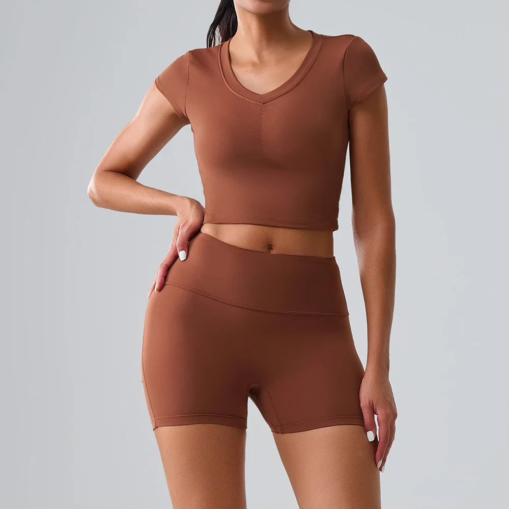Women's Tracksuit 2 Pieces Yoga Set Workout Clothes Sportswear Gym Clothing High Waist Leggings Fitness Sports Suits Activewear