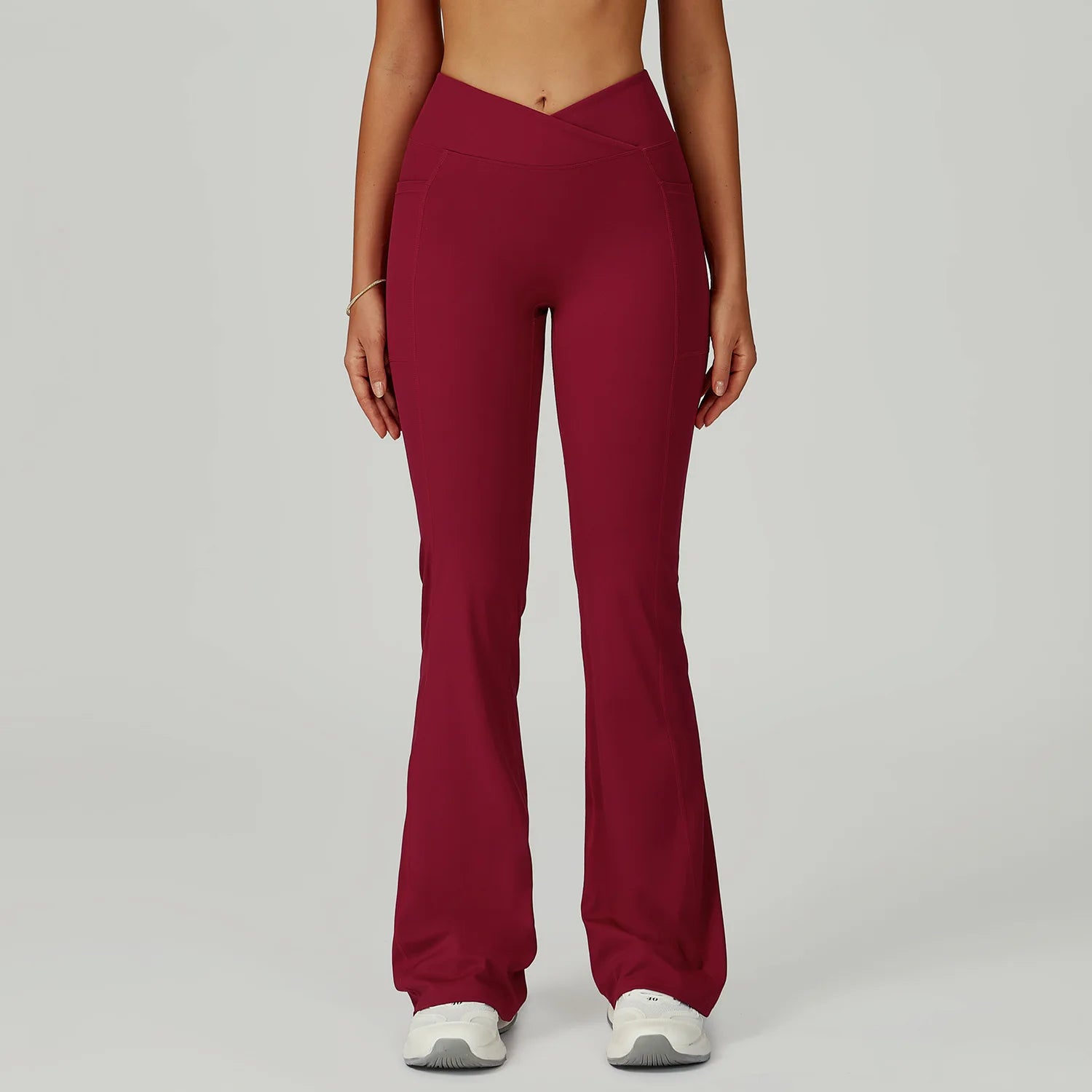 Flare Leggings Women Yoga Pants Bell-bottoms Yoga Trousers High Waist Fitness Pants Stretch Gym Casual Sports Wide Leg Pants