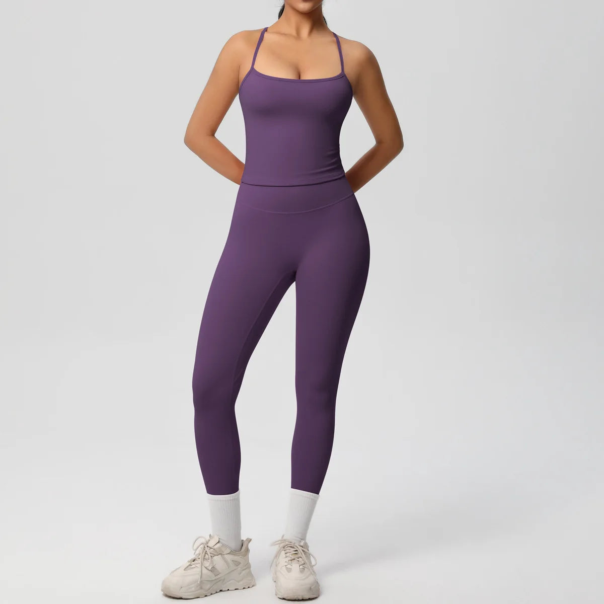 Yoga Outfits Women Tracksuit Fitness Suit Training Sleeveless Sport Gym Set Workout Overalls Sports Underwear Sportswear