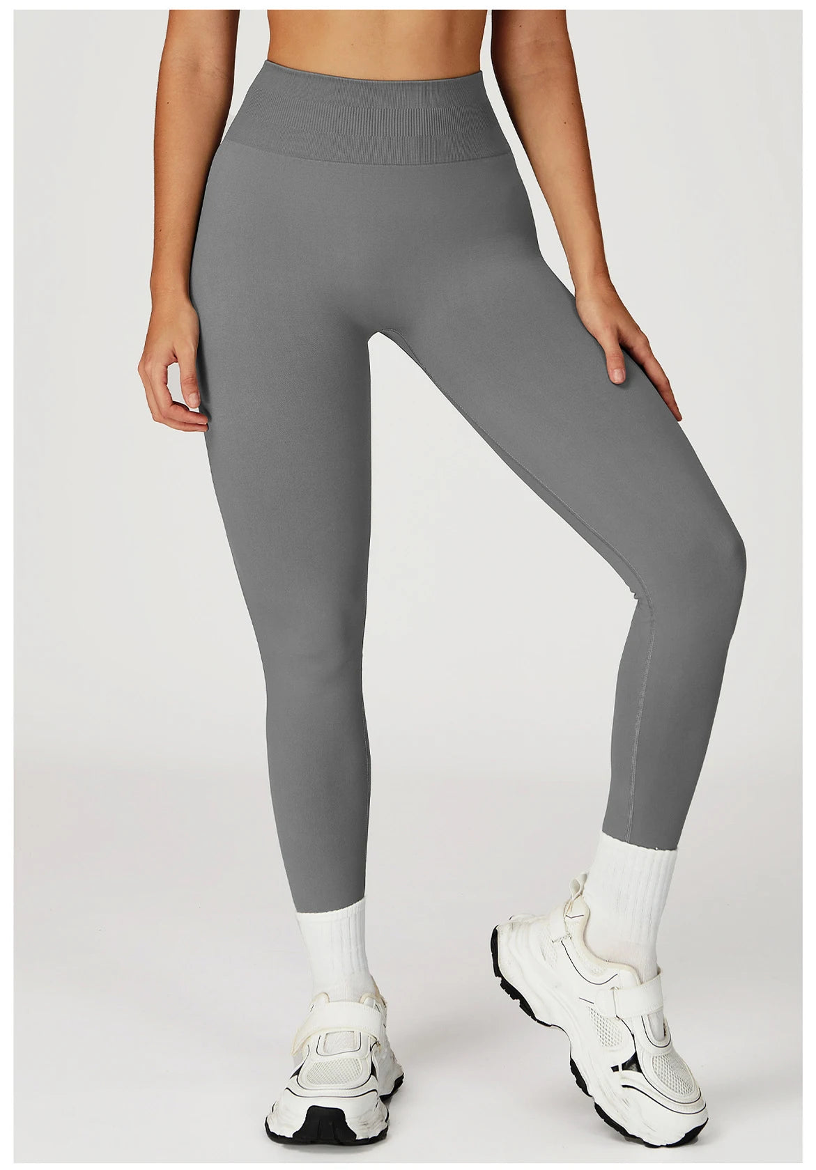 Seamless High Waist Solid Leggings Women Slim Tights Fitness Yoga Elastic Leggings Push Up Butt Knit Fashion Gym Workout Pants