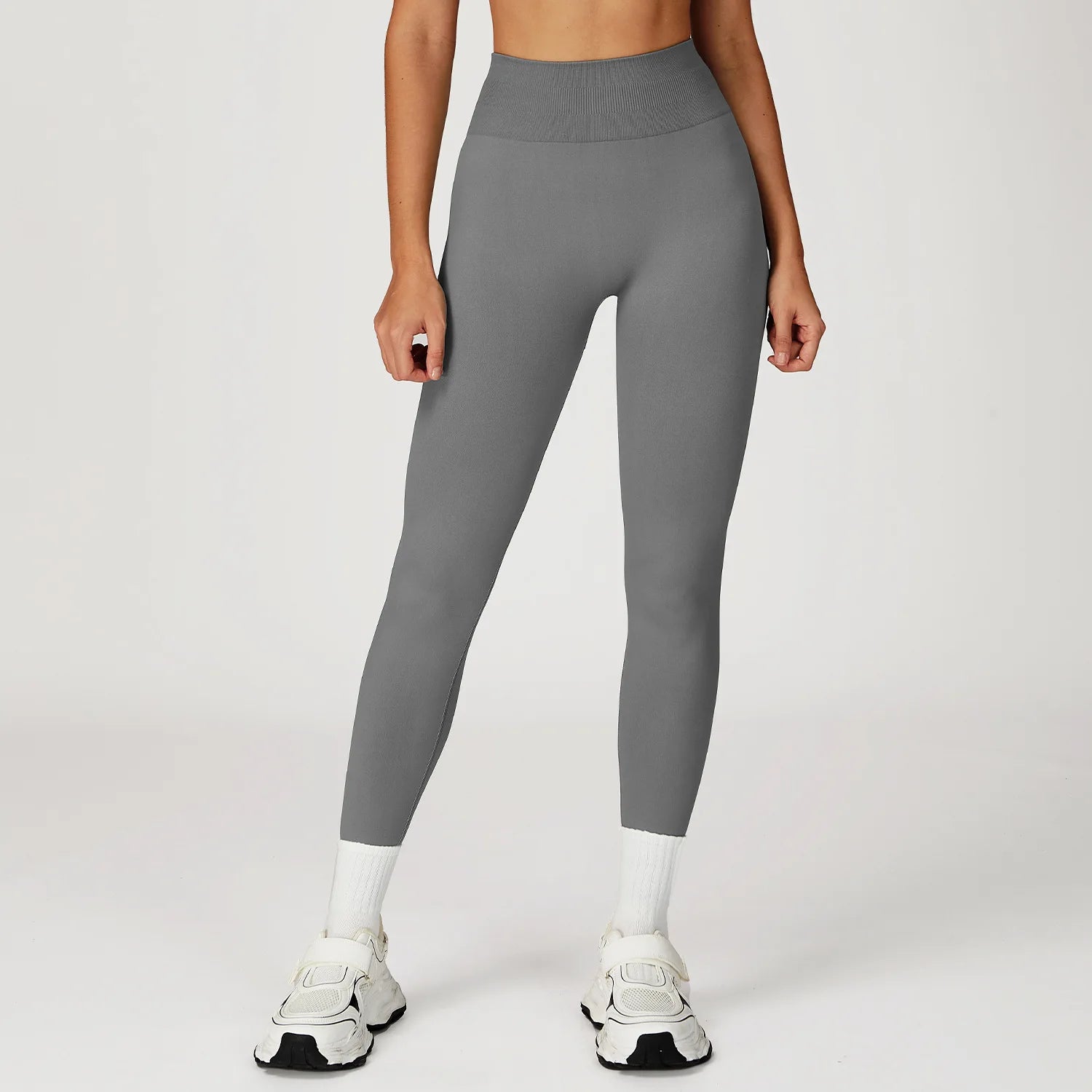 Seamless High Waist Solid Leggings Women Slim Tights Fitness Yoga Elastic Leggings Push Up Butt Knit Fashion Gym Workout Pants