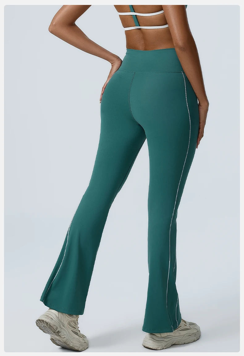 Yoga Leggings Women Yoga Pants Running Bell-bottoms Yoga Tights High Waist Fitness Pants Gym Leggings Sports Wide Leg Pant