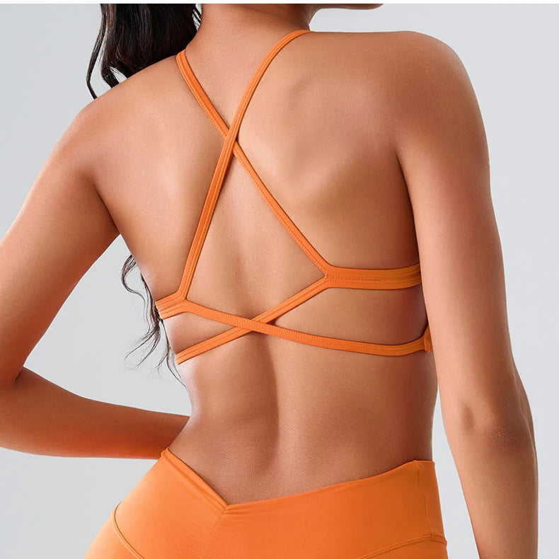 Women Fitness Yoga Bra Race Back Sports Bras Nylon Top Women Bra Sexy Breathable Underwear For Women Gym Bra Running Workout Bra