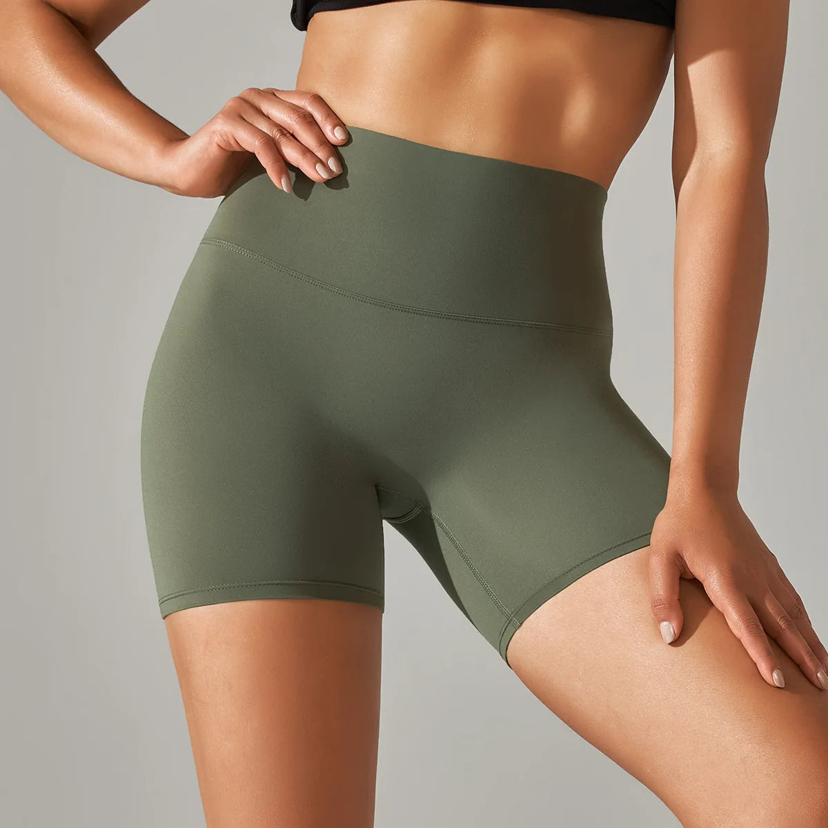 Seamless Yoga Shorts Women Fitness Shorts Running Cycling Shorts Breathable Sports Leggings High Waist Summer Workout Gym Shorts