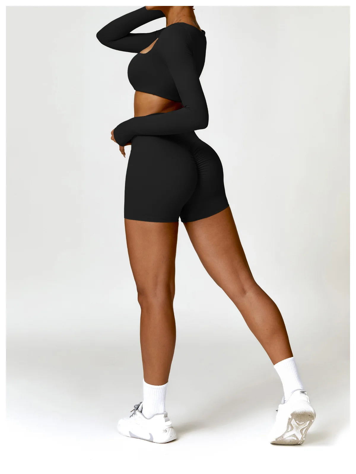 Women Sports Short Yoga Legging Shorts Squat Proof High Waist Fitness Tight Shorts Cycling Running Push Up Workout Gym Shorts