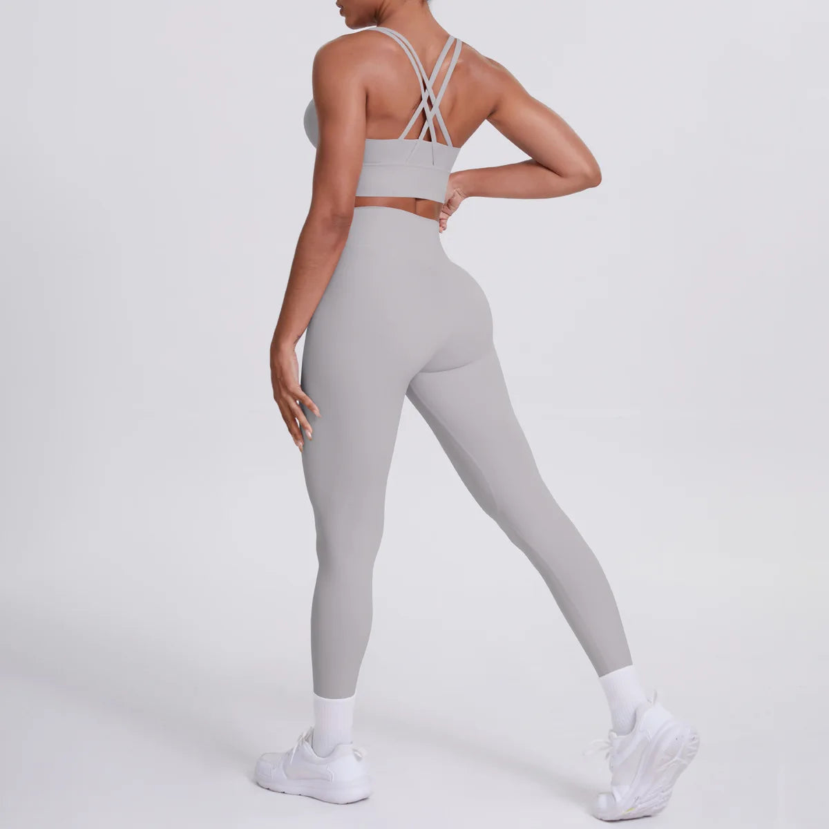 JJUREN Seamless Yoga Suit Women Tracksuit Sports Bra High Waist Leggings Yoga Outfit Gym Set Fitness Workout Clothes Sportswear