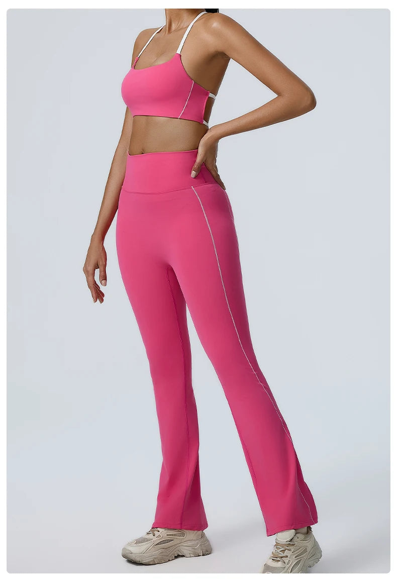 Workout Clothes Women's Tracksuit 2PCS Yoga Set Sportswear Gym Clothing High Waist Leggings Sportswear Fitness Sports Bra