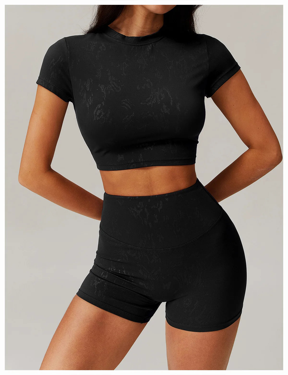 Sexy Women Printed Yoga T-Shirt Fitness Crop Top Workout Gym Shirts Short Sleeve Quick-drying Yoga T-shirts Sportswear Female