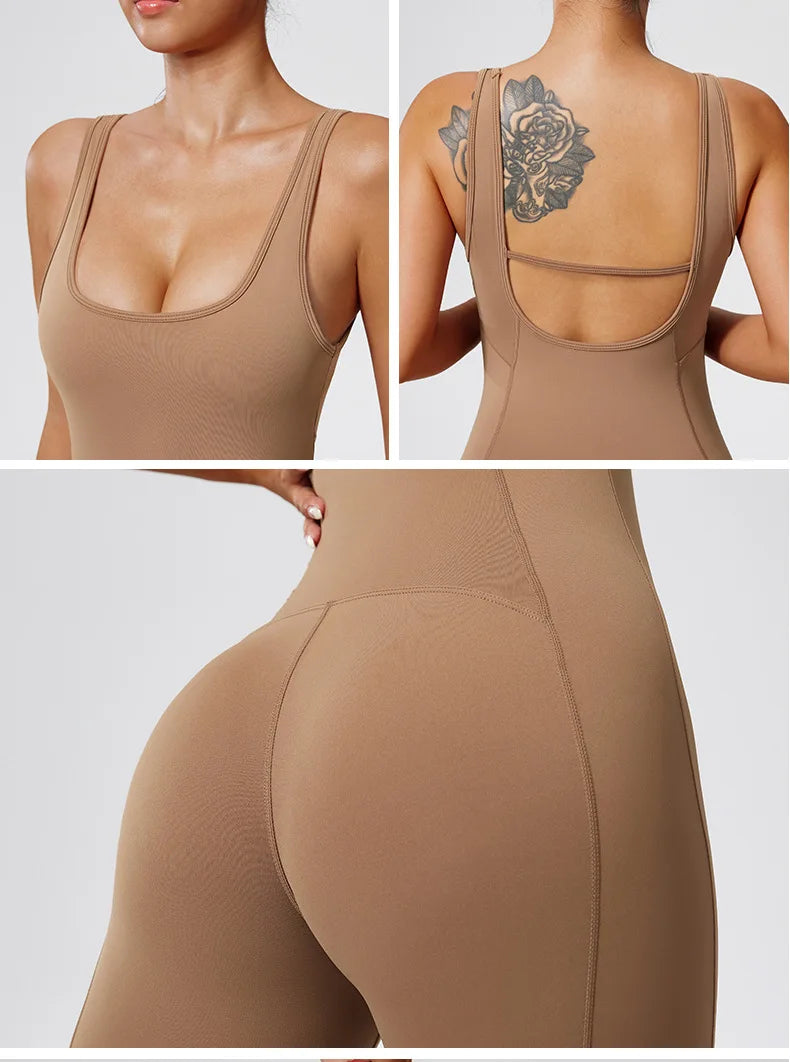 Women's Clothes Yoga Set Sports Jumpsuits One Piece Fitness Rompers Sportswear Gym Set Workout Tracksuit Activewear Bodysuits