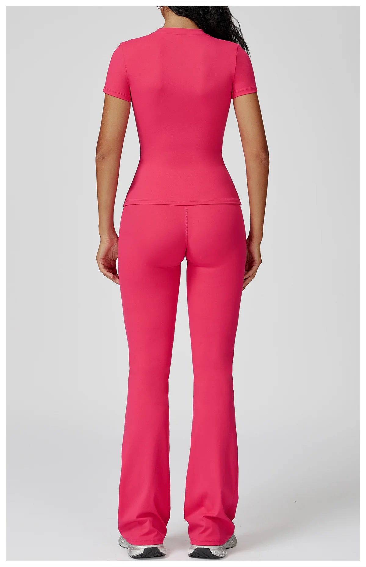 2PCS Yoga Set Sports Suit For Women Fitness Short Sleeve Tracksuits Sports Bra High Waist Leggings Gym Sports Clothes Sportswear