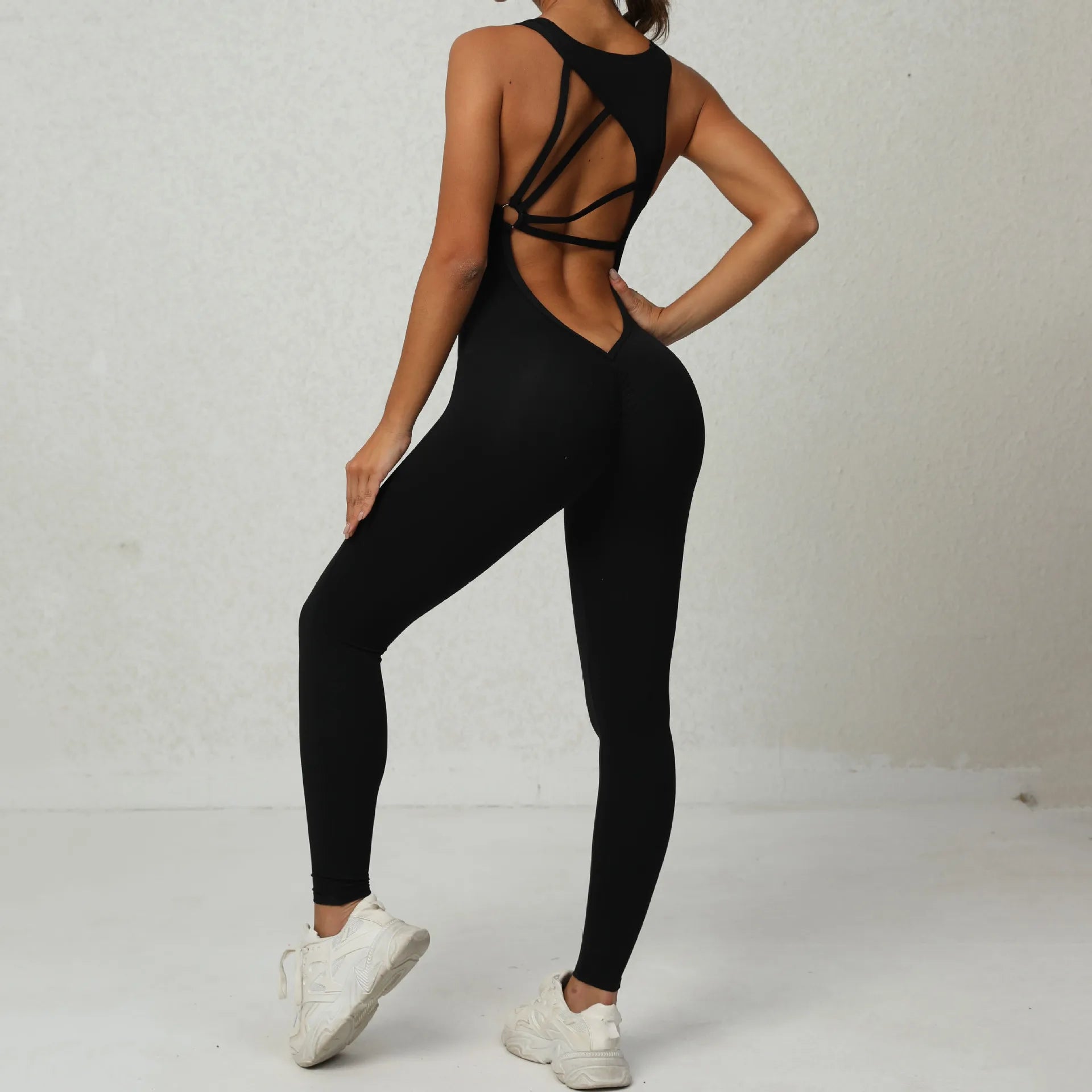 Backless Yoga Jumpsuits Sports Fitness One-Piece Yoga Sleeveless Workout Clothes Running Sportswear Tight Training Tracksuits
