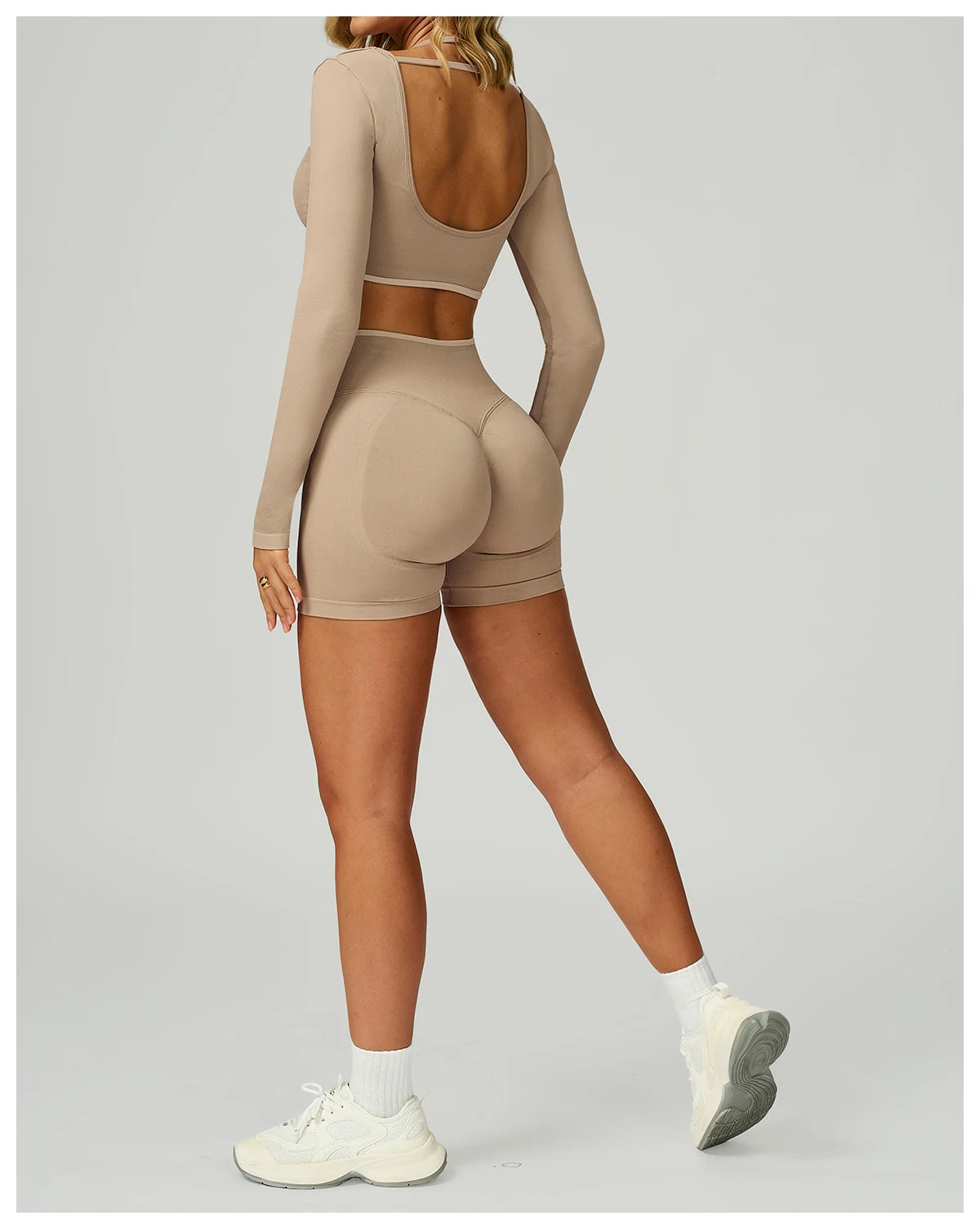 Seamless Women Sports Short Yoga Legging Shorts Squat Proof High Waist Fitness Tight Shorts Cycling Impact Workout Gym Shorts