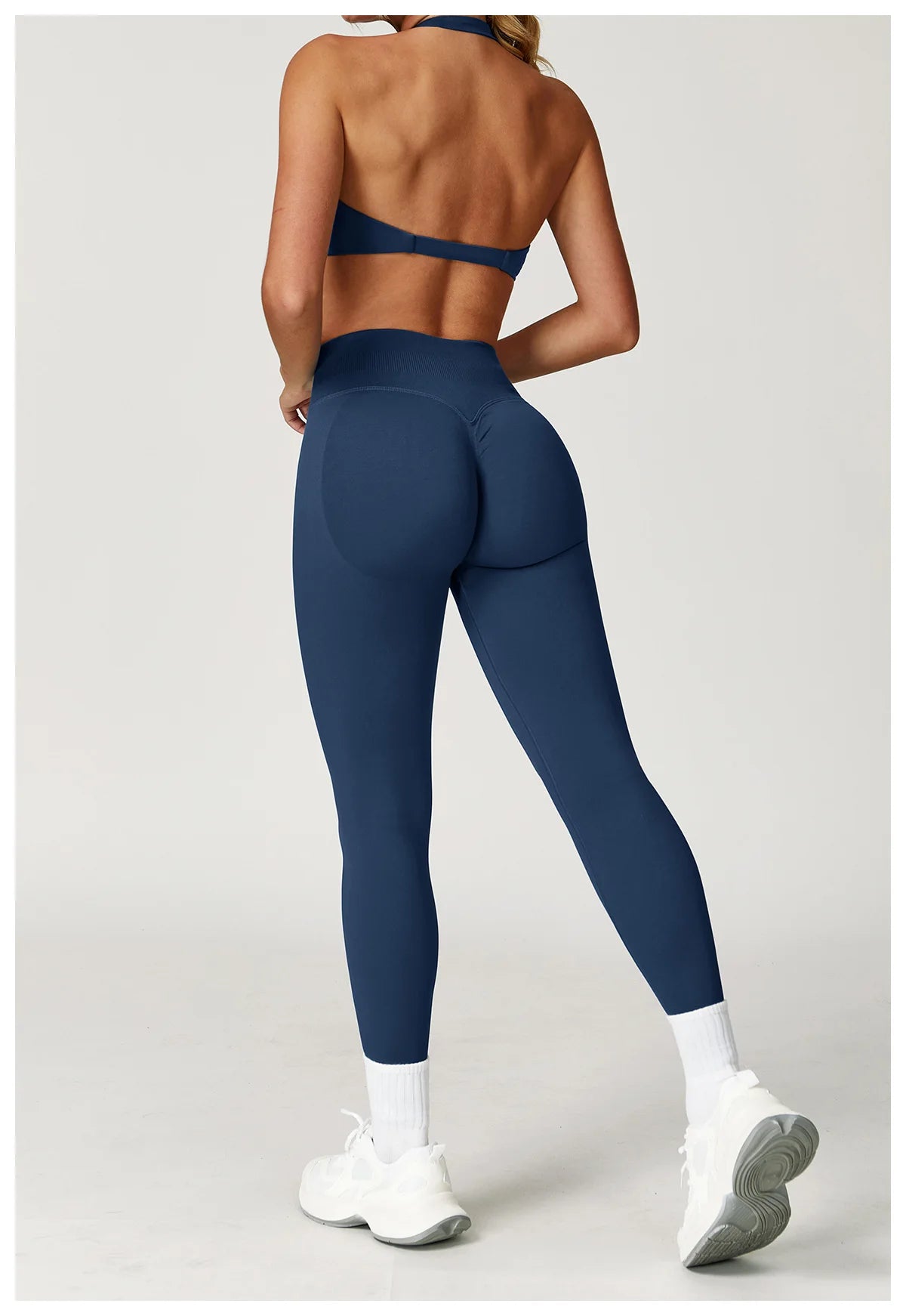 2PCS Yoga Suit Sports Set Women Gym Set Women Tracksuit Running Workout Long Sleeve Sports Shirt Yoga Clothing Seamless Leggings