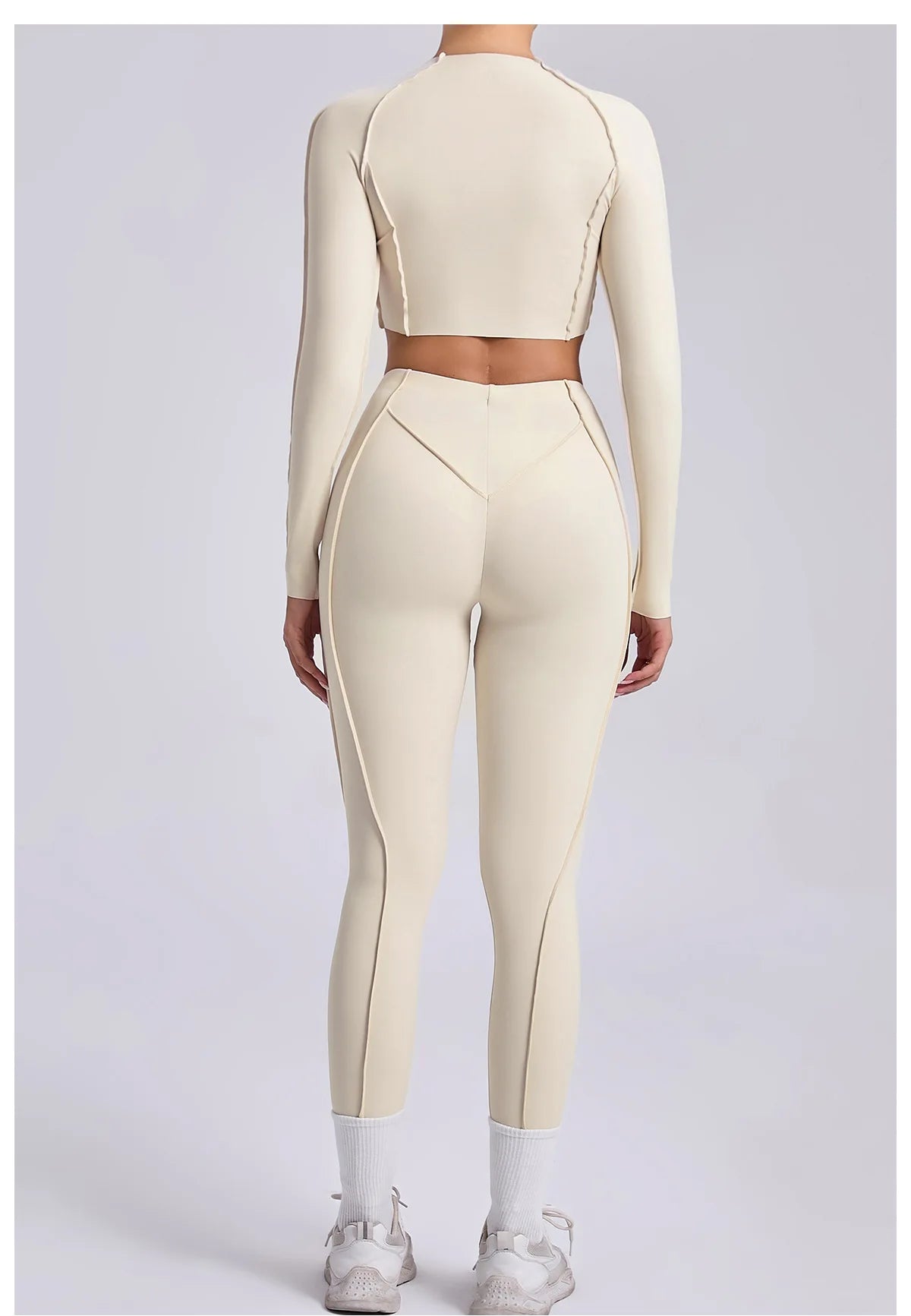 Yoga Set 2 Pieces Gym Clothes Sportswear Yoga Suits For Women Fitness Set Workout Tracksuits Sports Long Sleeved Gym Leggings