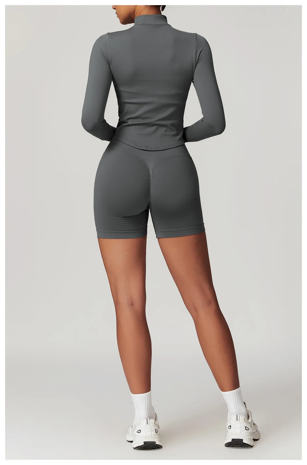 Seamless Yoga Set 3PCS Women Sportswear Workout Clothes Athletic Wear Gym Legging Fitness Bra Crop Top Long Sleeve Sports Suits