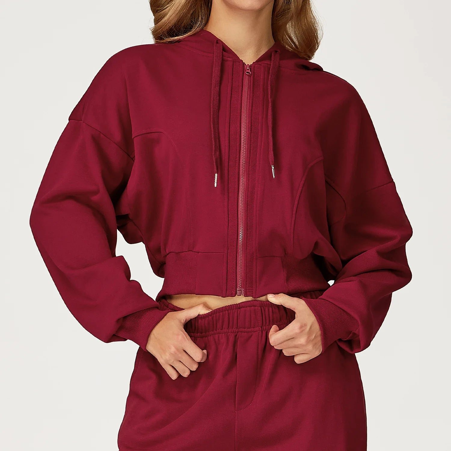 Winter Yoga Long Sleeved Women's Hooded Sweatshirt Zipper Windproof and Warm Casual Wweatshirt Women Outdoor Running Sportswear