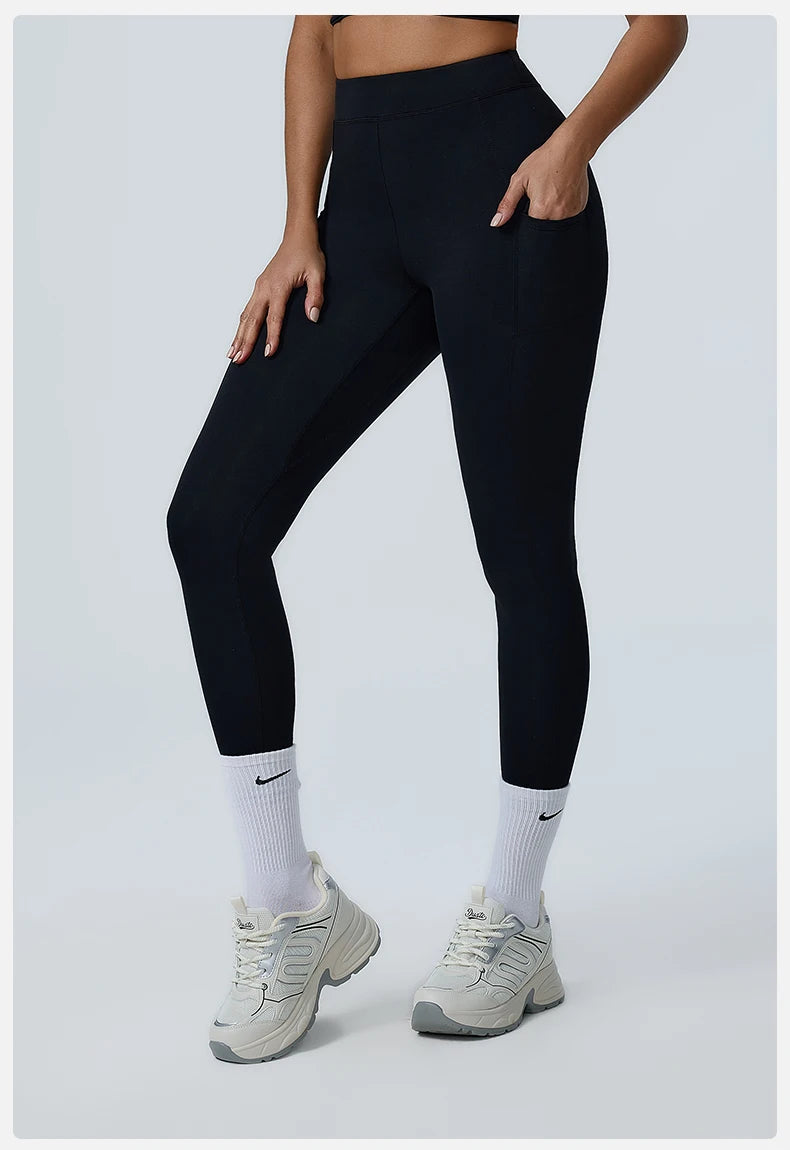 Women Yoga Pants High Waist Leggings Sport Gym Fitness Leggings Women Pocket Female Push Up Legging Tummy Control Running Tights
