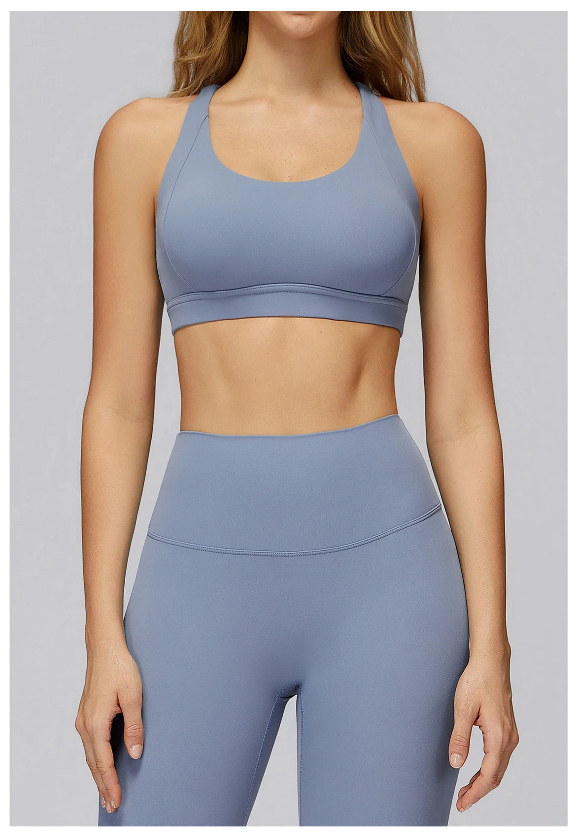 Women Tops Back Cross Strap Tank Top Push Up Underwear Running Sports Bra Breathable Soft Fitness Beauty Solid Color Yoga Bra