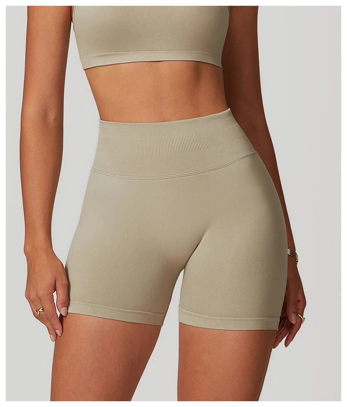 Ribbed Shorts for Women Yoga Shorts Push Up Booty Workout Gym Shorts Fitness High Waist Sports Short Seamless Women Clothing