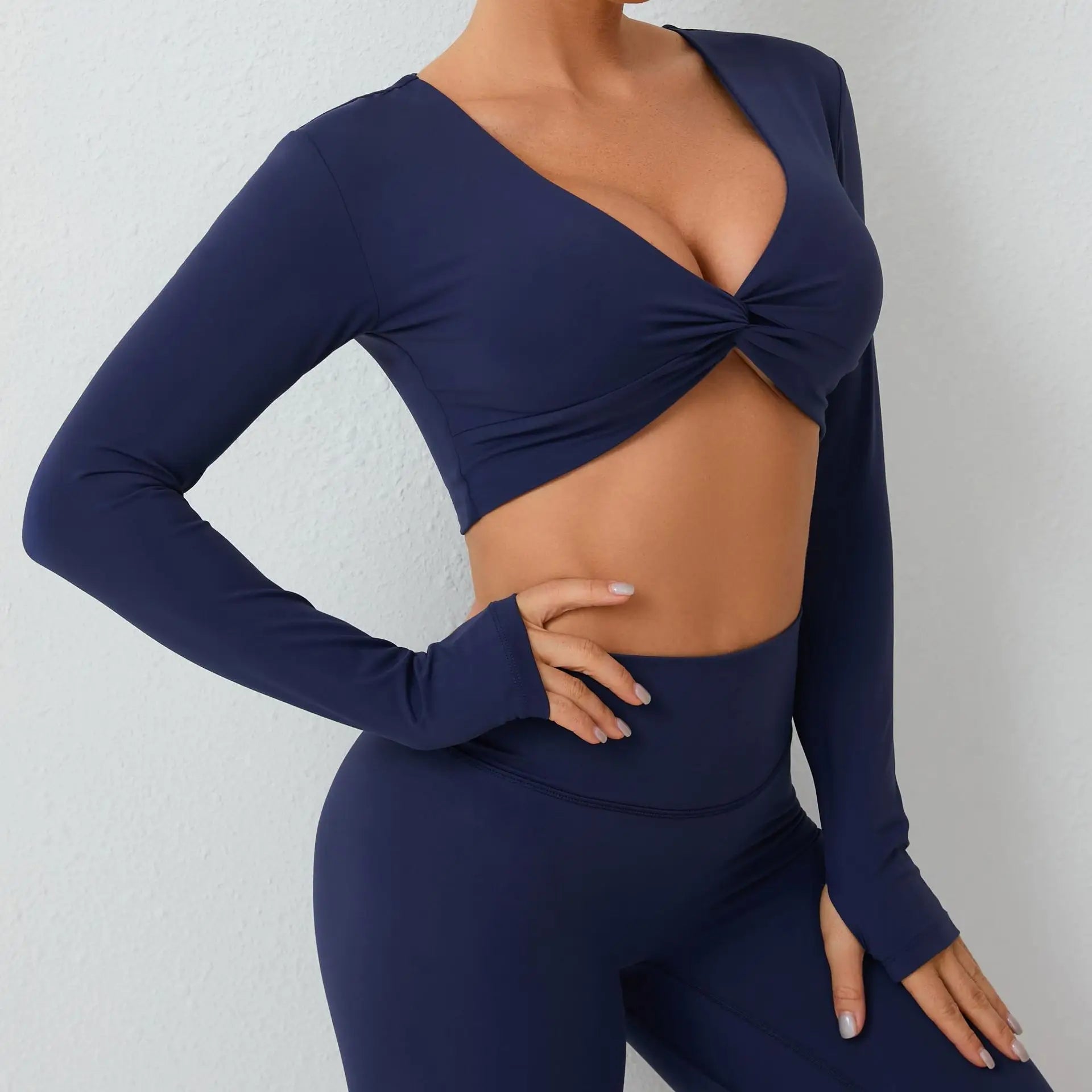 Women Yoga Shirts Crop Top Sexy Long Sleeves Shirts for Women Yoga Sports Fitness Running Gym Clothes Push Up Workout Tops