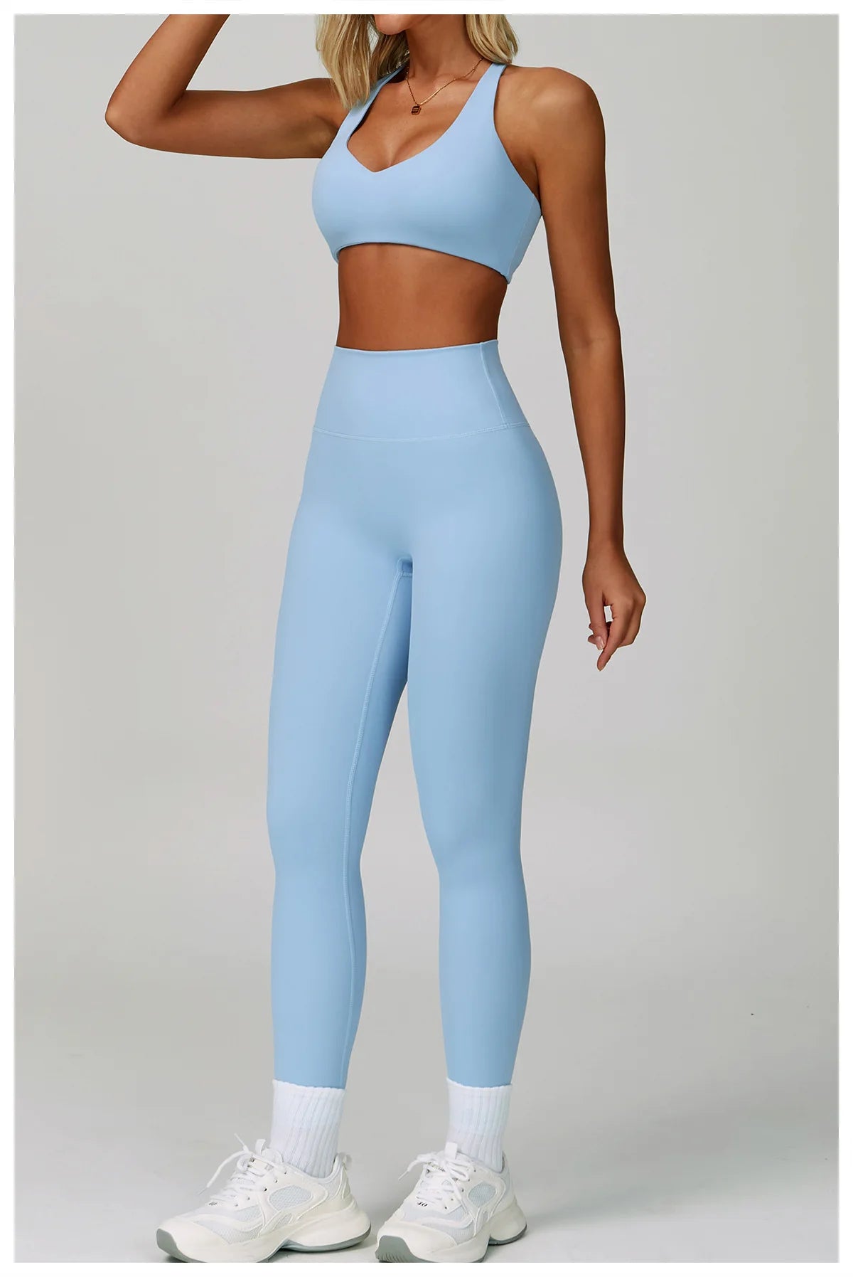 2/3PCS Women's Tracksuit Yoga Set Push Up Workout Sportswear Gym Clothing High Waist Leggings Fitness Long Sleeved Sports Suits
