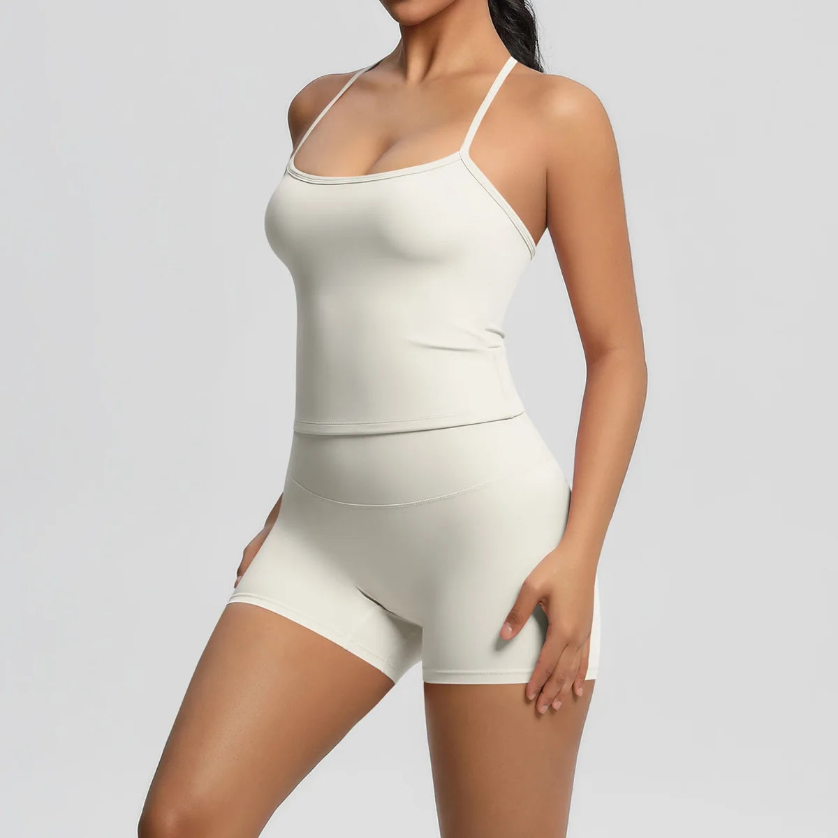 Yoga Sport Set Women Seamless Crop Top Bra Shorts Yoga Set Comfort Elastic Sportsuit Workout Outfit Fitness Gym Clothes