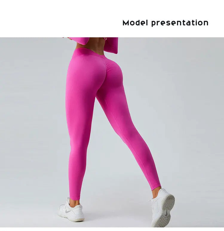 Seamless Push Up Sport Back V Butt Scrunch Leggings Women Workout Gym Clothing Women Training Tights Fitness Yoga Pants Leggings