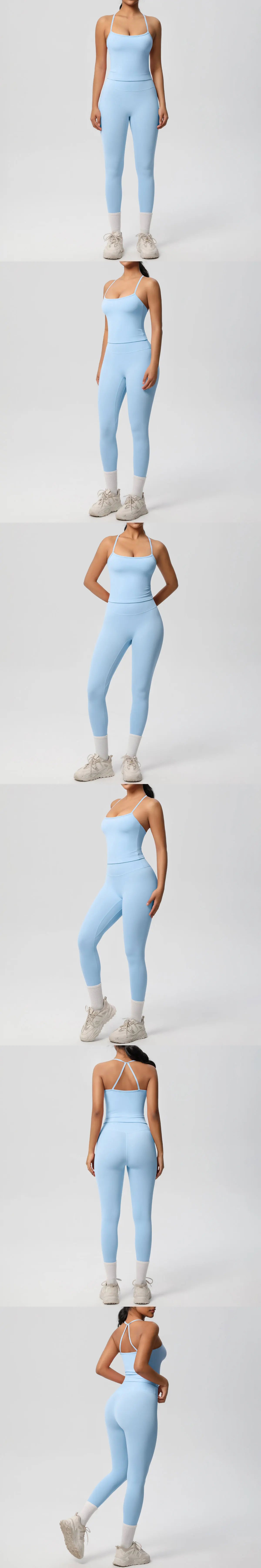Yoga Outfits Women Tracksuit Fitness Suit Training Sleeveless Sport Gym Set Workout Overalls Sports Underwear Sportswear