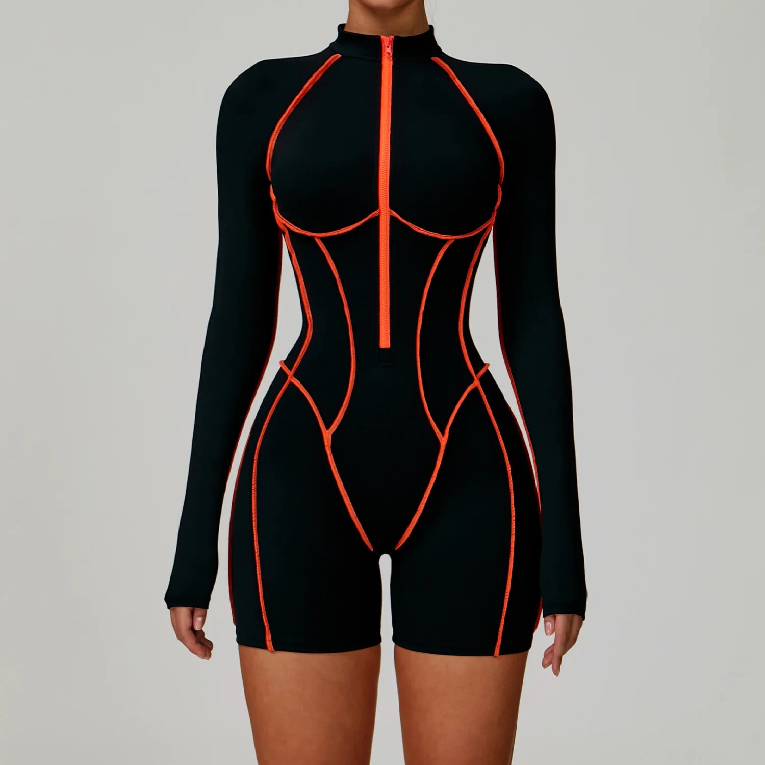 Zipper Rompers Women's Gym Jumpsuit Fitness Suit Short Sets Sports Overalls for Woman Tracksuit Yoga Clothing Workout Sportswear