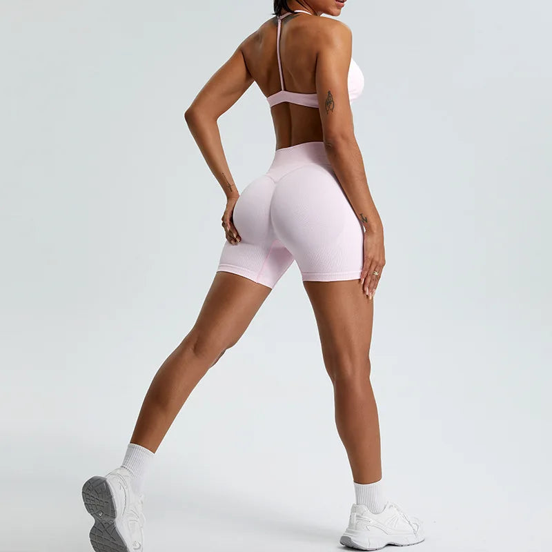 Seamless 2PCS Sportswear Yoga Set For Women Gym Clothes Sportswear Yoga Suits Fitness Set Tracksuits Sports Bra Gym Leggings Set