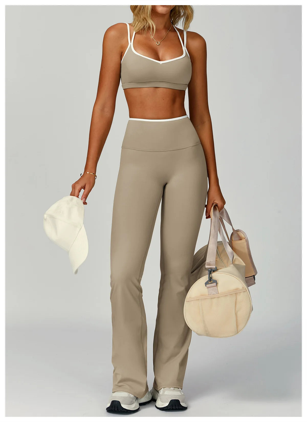Gym Tracksuit Yoga Set 2 Pieces Workout Outfits Fitness Sportswear High Waist Leggings Sports Bra Athletic Wear Women Clothes