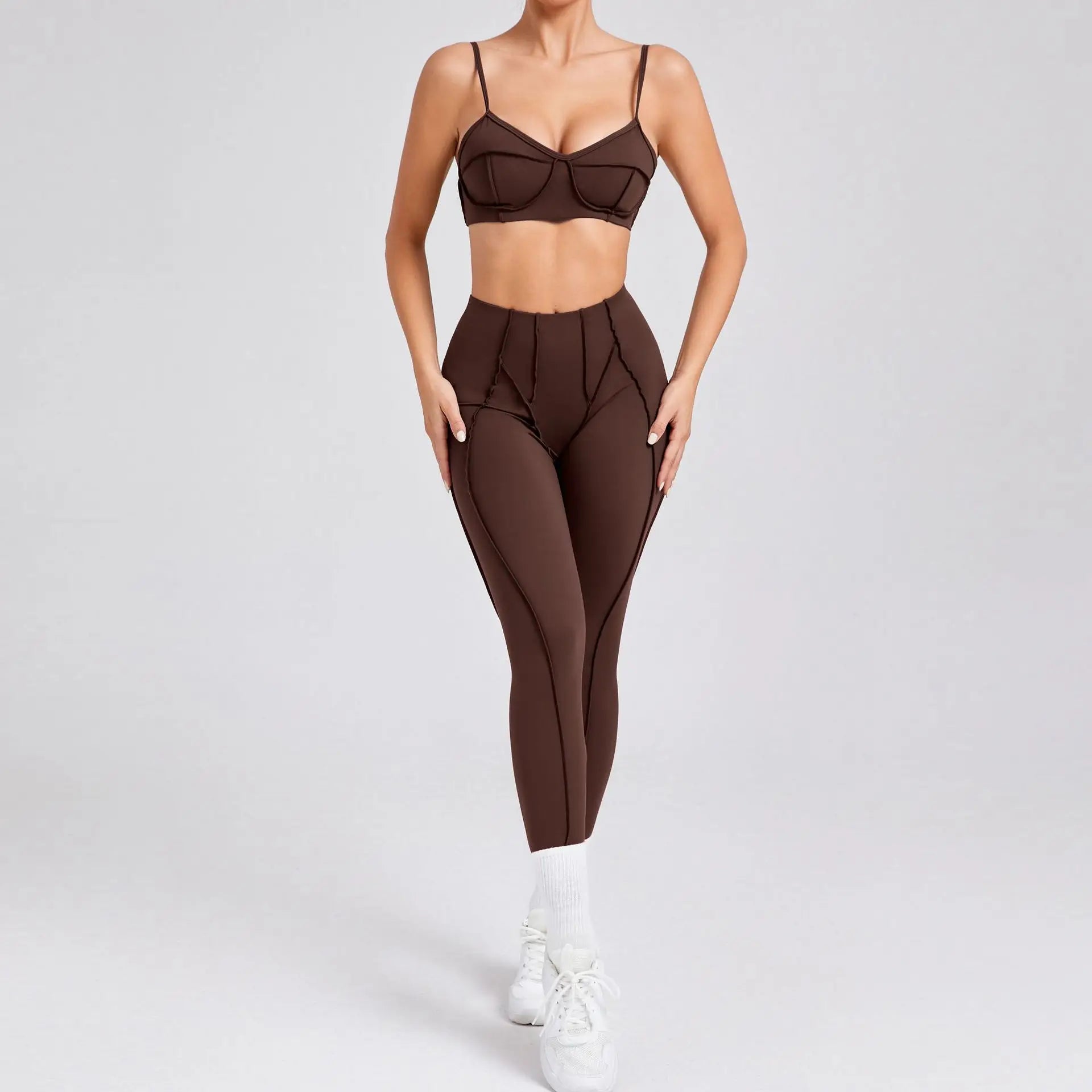 Women's Tracksuit 2 Pieces Seamless Yoga Set Workout Push Up Sportswear Gym Clothing High Waist Leggings Fitness Sports Suits