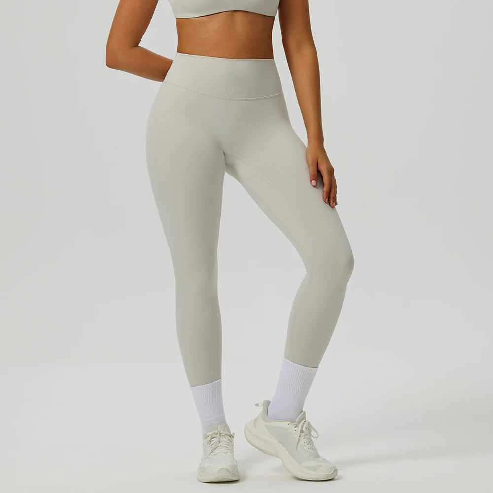 High Waist Solid Leggings Women Slim Tights Fitness Elastic Yoga Leggings Push Up Butt Knit Fashion Gym Push Up Workout Pants