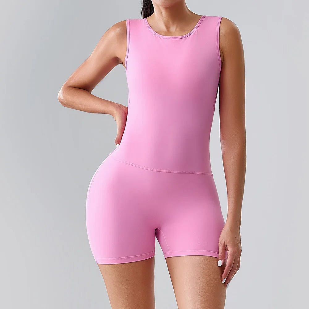 Women Rompers Tummy Control Butt Lifting Sports Shapewer Fitness Sports Bodysuit Yoga Suit Women's Gym PushUp Workout Clothes