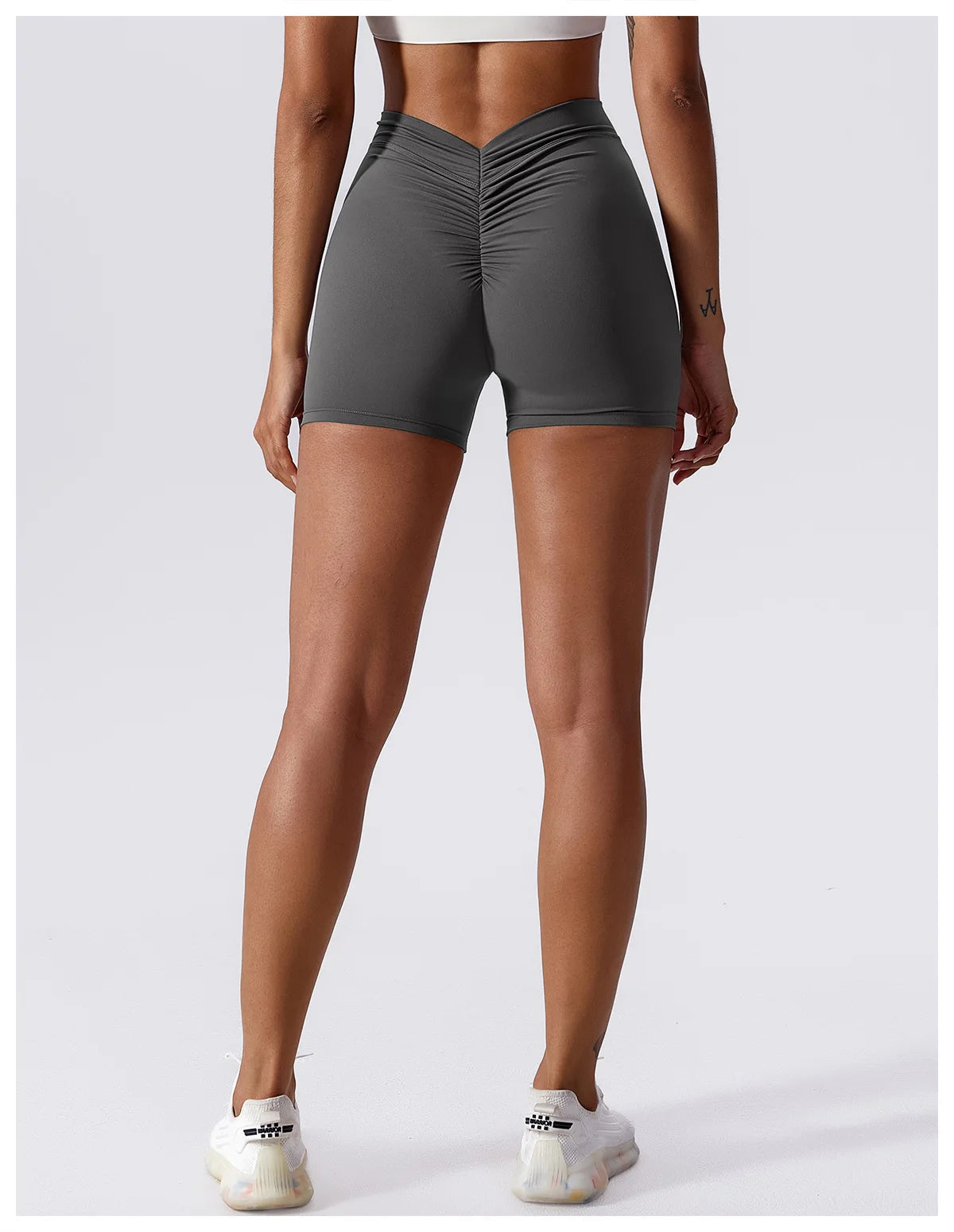 Women Yoga Shorts High Waist Scrunch Butt Lifting Comfort Fitness Gym Tights Squat Proof Naked Feel V-shaped Back Sports Shorts