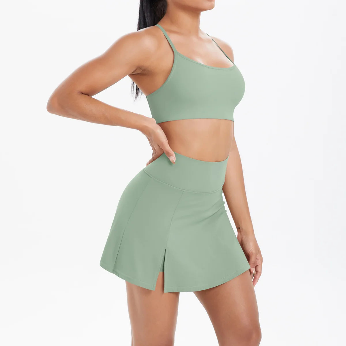 Yoga Outfits Women Tracksuit Sport Bras Shorts Workout Set Women Yoga Clothes Fitness Yoga Short Skirt Gym Set Yoga Sets