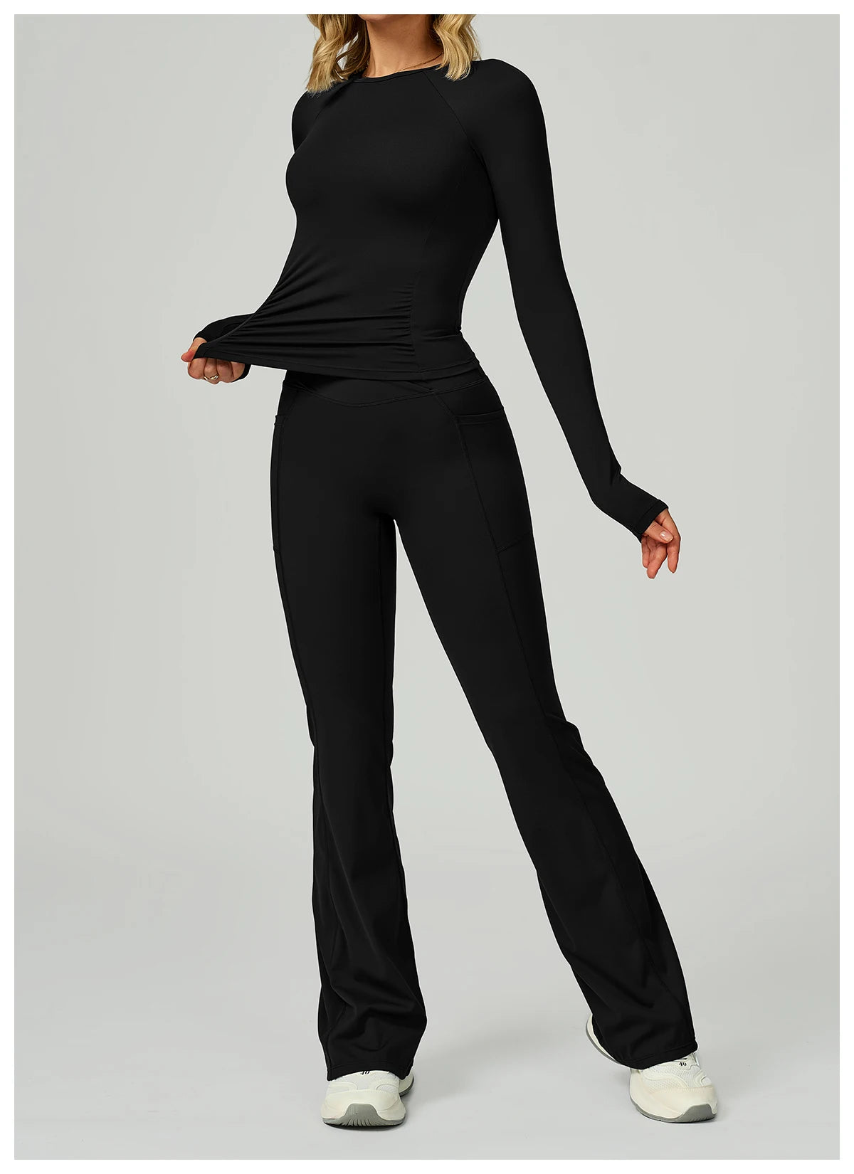 Women's Long Sleeve Top Yoga Shirts Running T-Shirt Workout Fitness Long Sleeve Gym Push Up Sports Top Sexy Training Crop Top