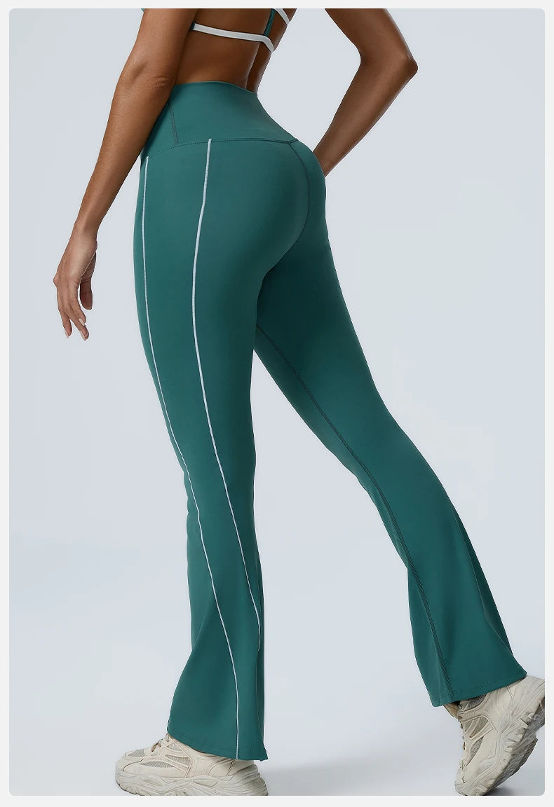 Yoga Leggings Women Yoga Pants Running Bell-bottoms Yoga Tights High Waist Fitness Pants Gym Leggings Sports Wide Leg Pant