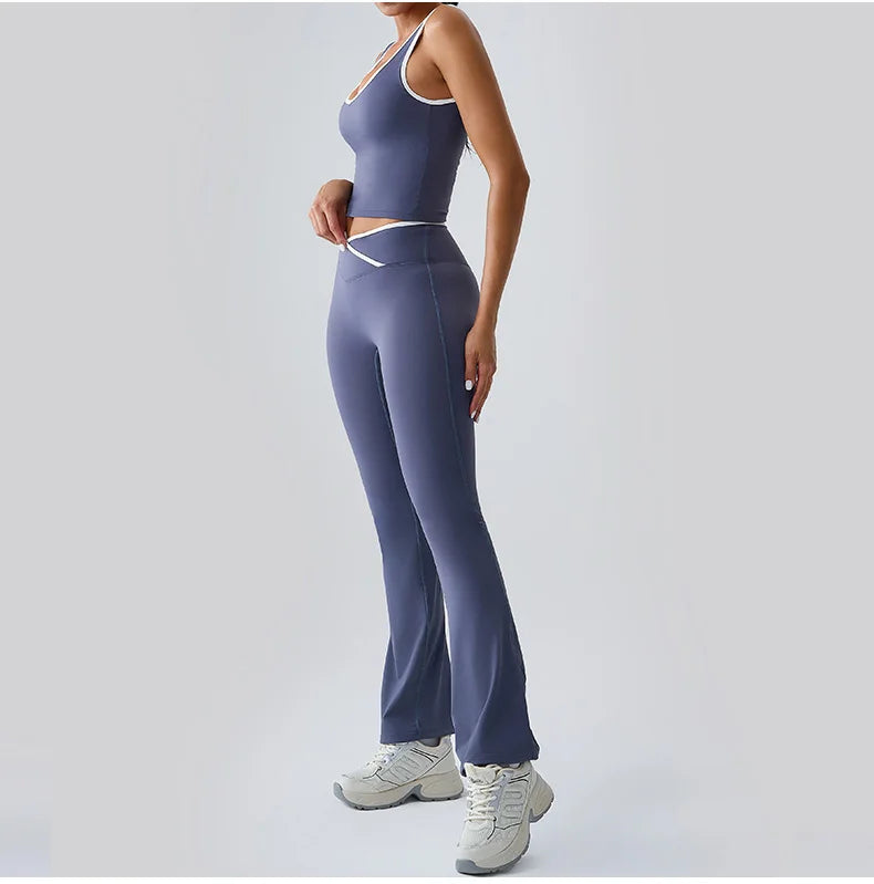 Women Tracksuit 2PCS Yoga Set Nude Feeling Workout Sets Gym Push Up Fitness Running Workout Sportwear Sport Bra Leggings Suit