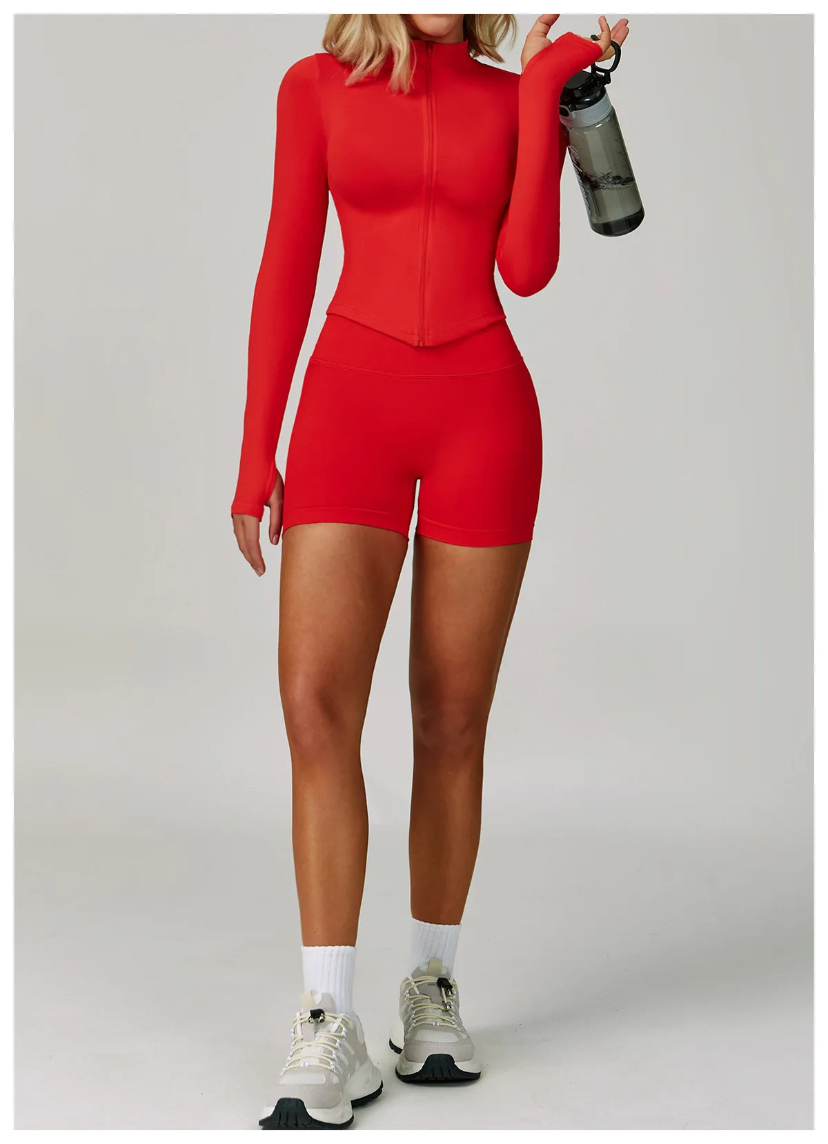 Seamless Outdoor Sports Long Sleeved Women Yoga Coat Quick Dry Zipper Cardigan Stand Up Collar Jacket Running Fitness Jacket Top