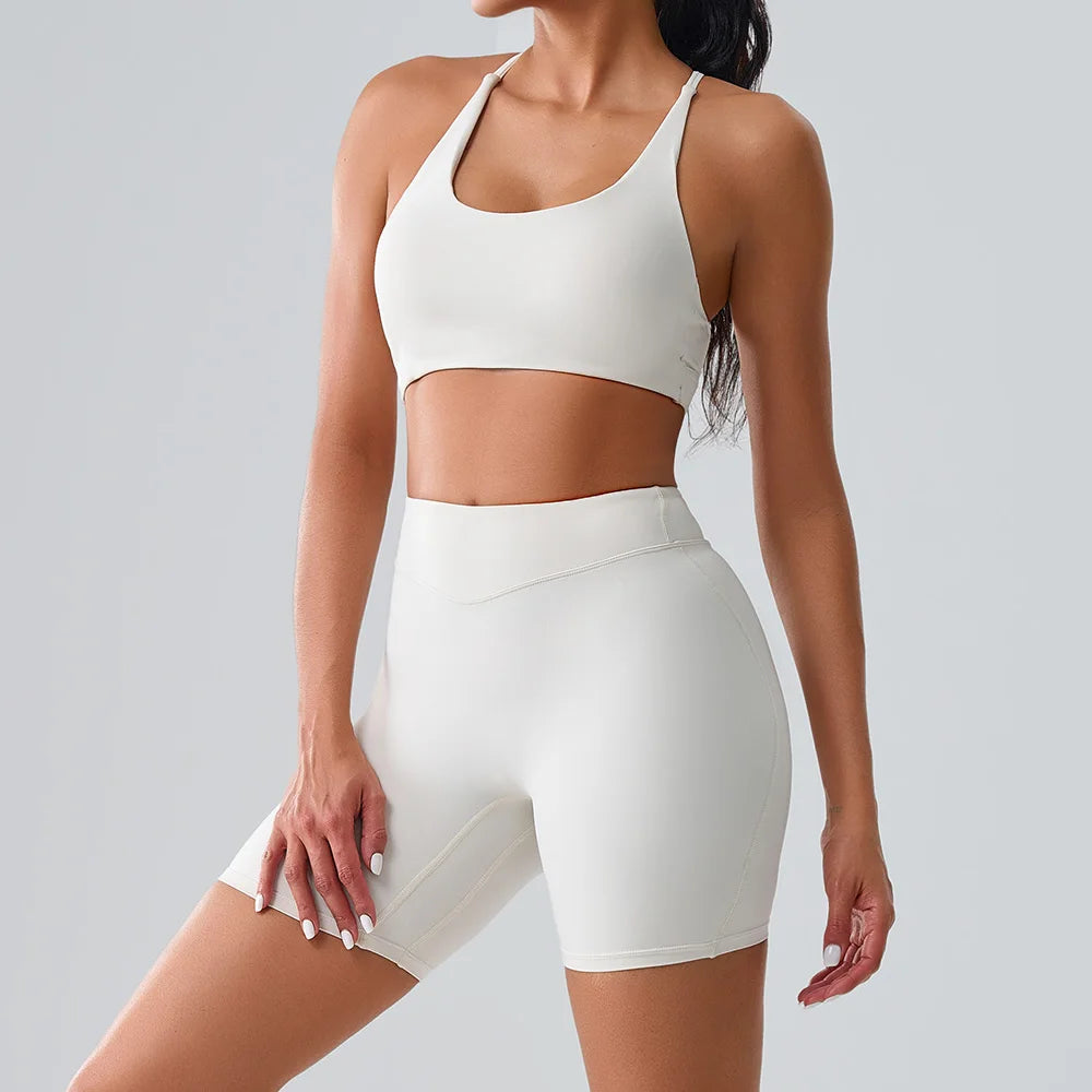 Yoga Suit Women Sports Set 2PCS Quick-Drying Gym Set Women Tracksuit Running Workout Short Sleeves Sports Shirt Yoga Clothing