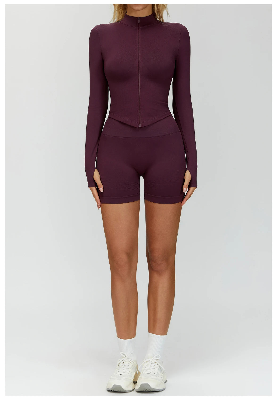2PCS Seamless Women Tracksuit Yoga Set Workout Outfit Sportswear Gym Clothing Fitness Long Sleeve High Waist Legging Sports Suit