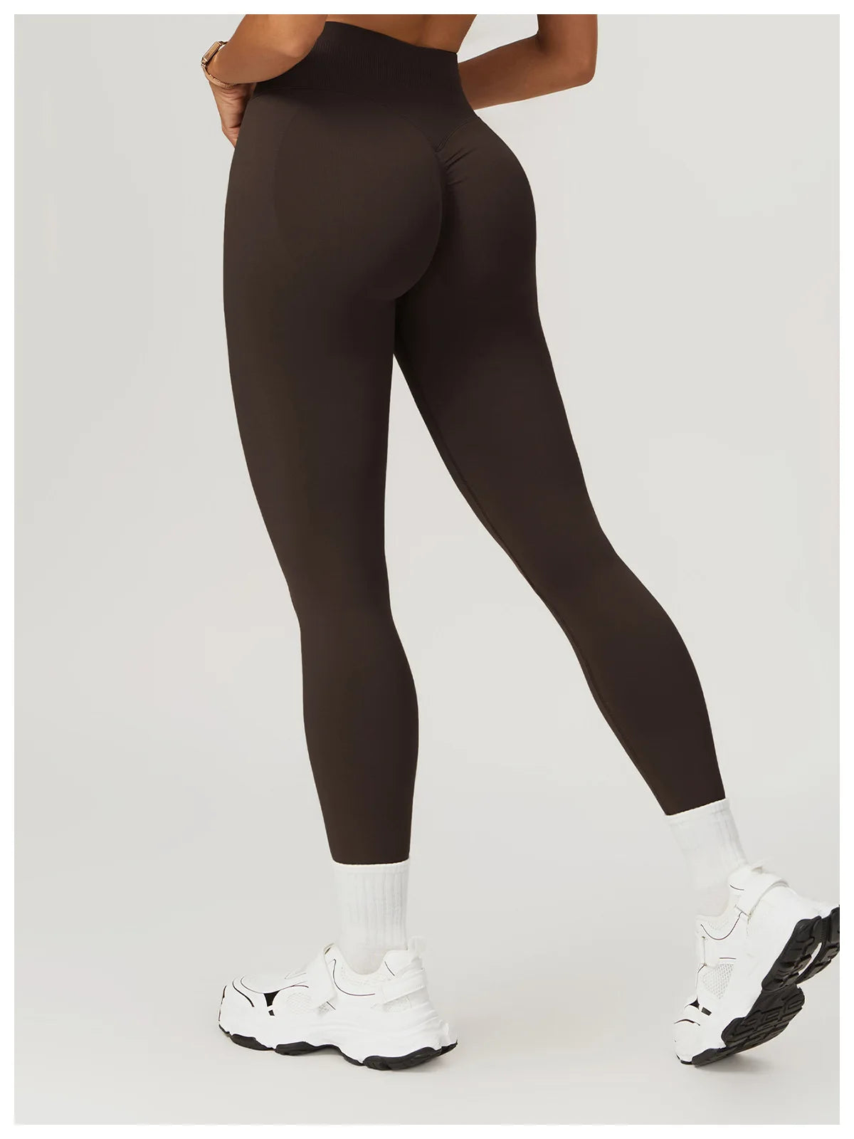 Seamless Fitness Leggings Women Sport High Waist Elastic Ribbed Yoga Leggings Gym Jogging Quick Dry Push Up Slim Pants Female