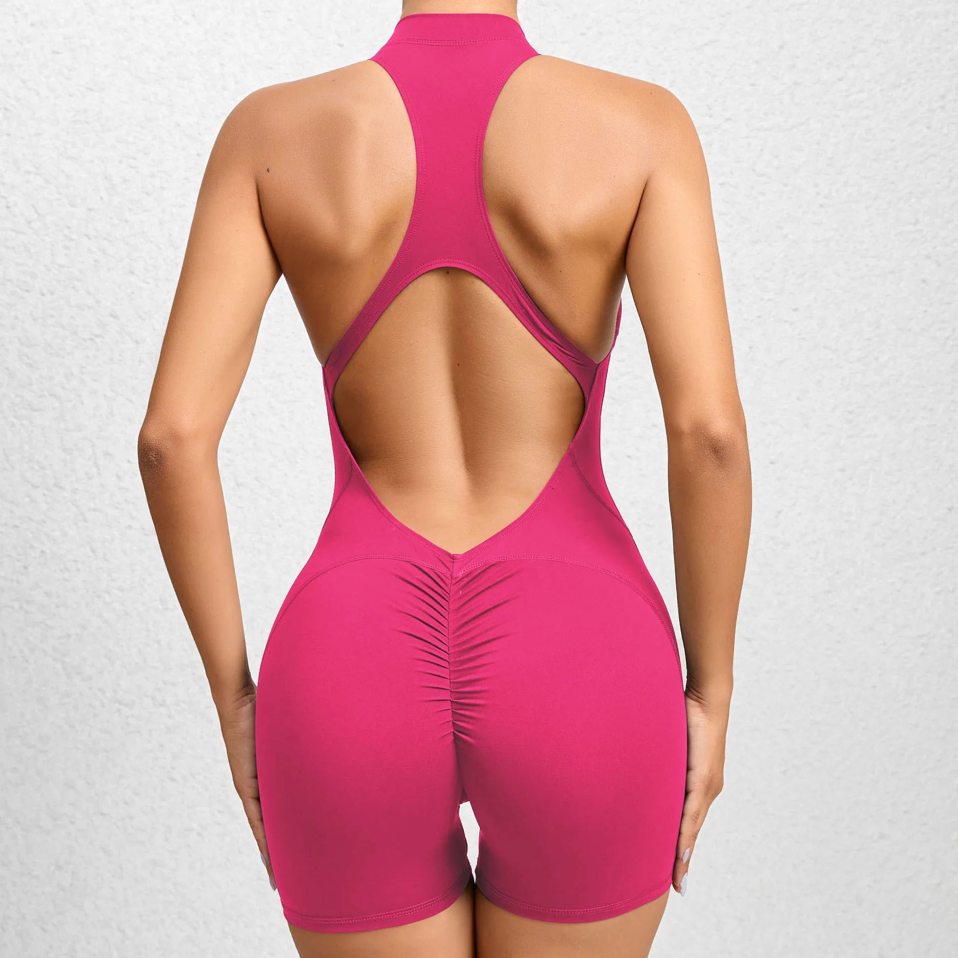 Women's Jumpsuit Fitness Suit Gym Rompers Sports Overalls for Woman Tracksuit Yoga Clothing Zipper Workout Set Sportswear