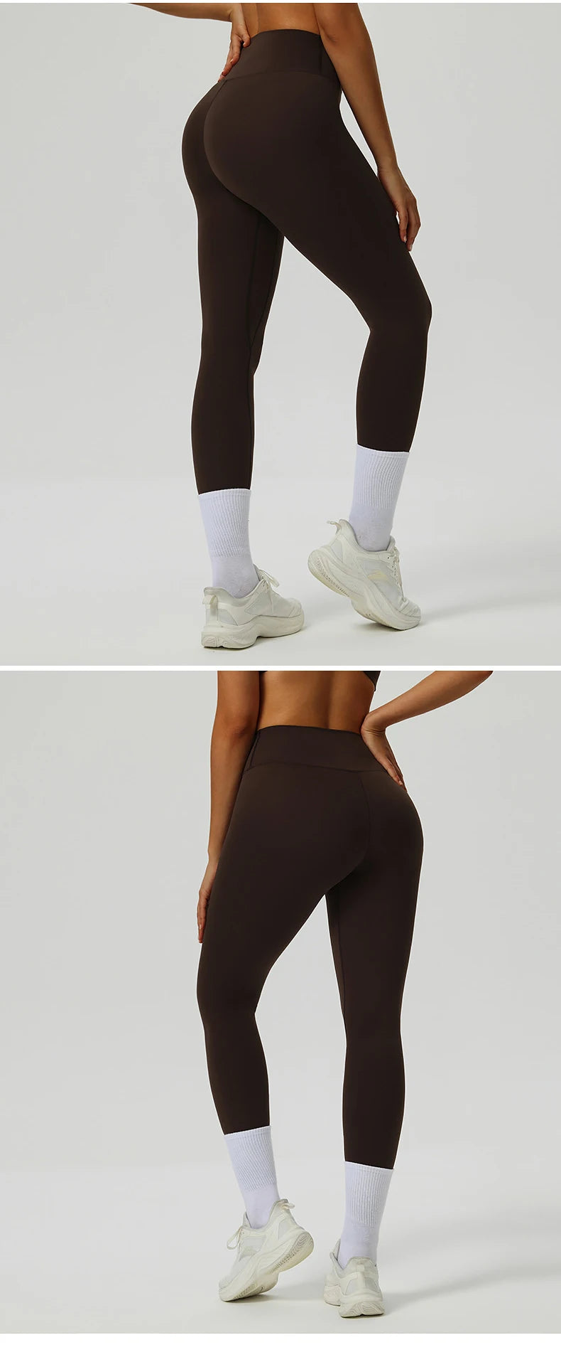 High Waist Solid Leggings Women Slim Tights Fitness Elastic Yoga Leggings Push Up Butt Knit Fashion Gym Push Up Workout Pants