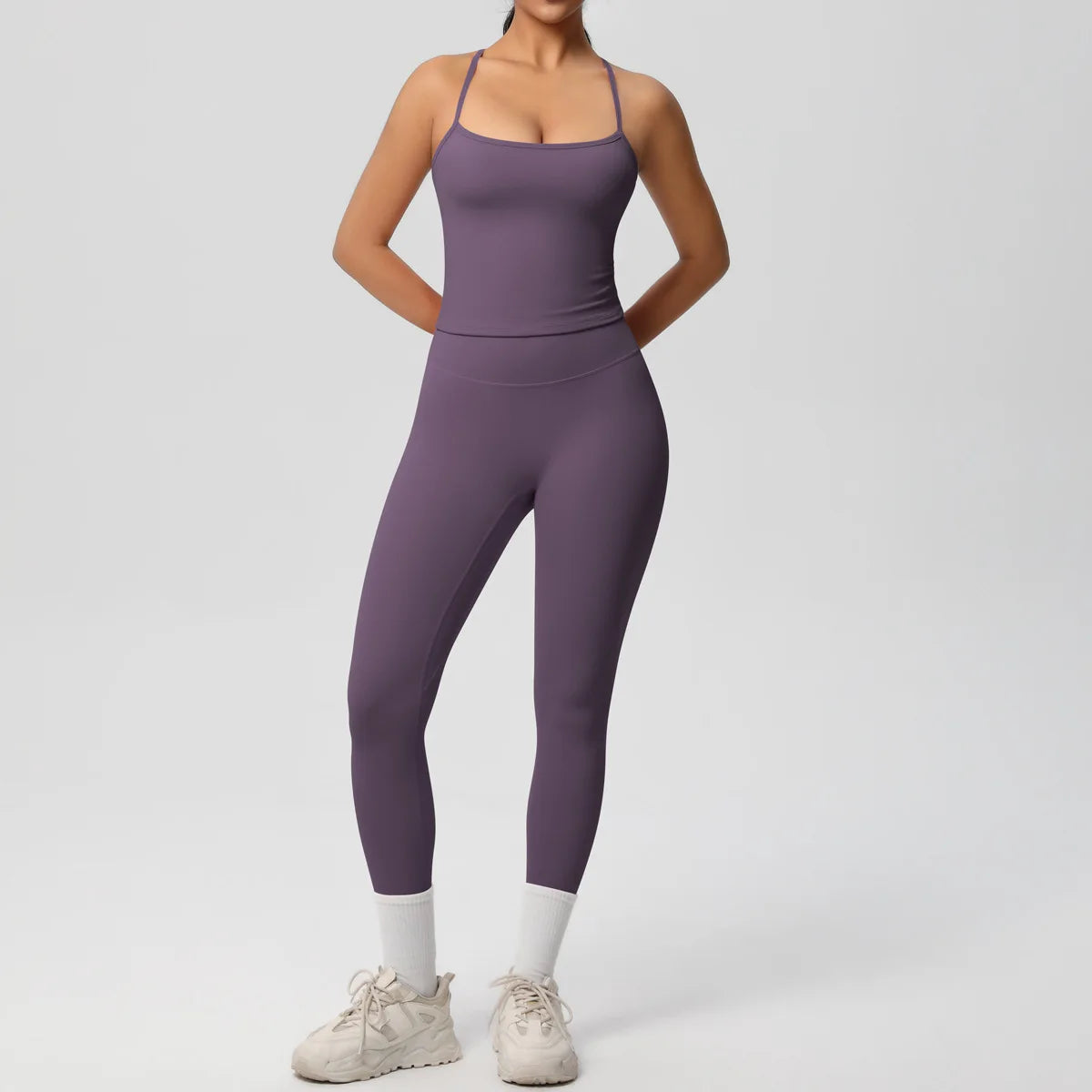 Yoga Outfits Women Tracksuit Fitness Suit Training Sleeveless Sport Gym Set Workout Overalls Sports Underwear Sportswear