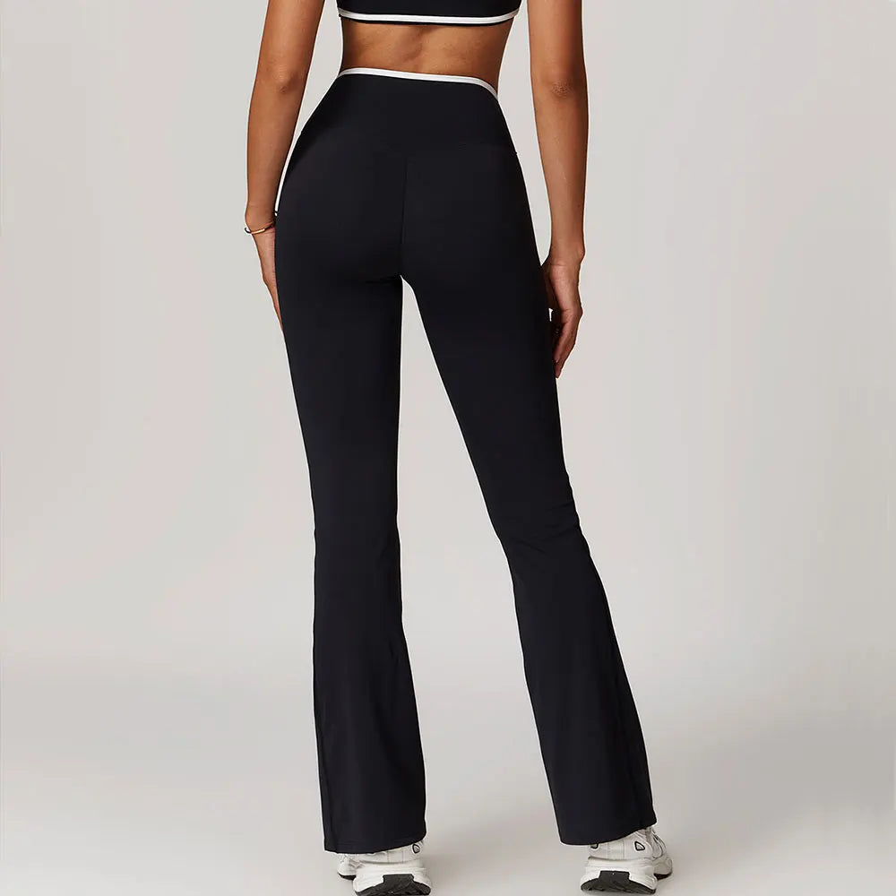 Bell-bottoms Female Leggings Tights High Waist Sexy V-shaped Waist Fitness Pants Women Gym Workout Leggings Running Yoga Legging