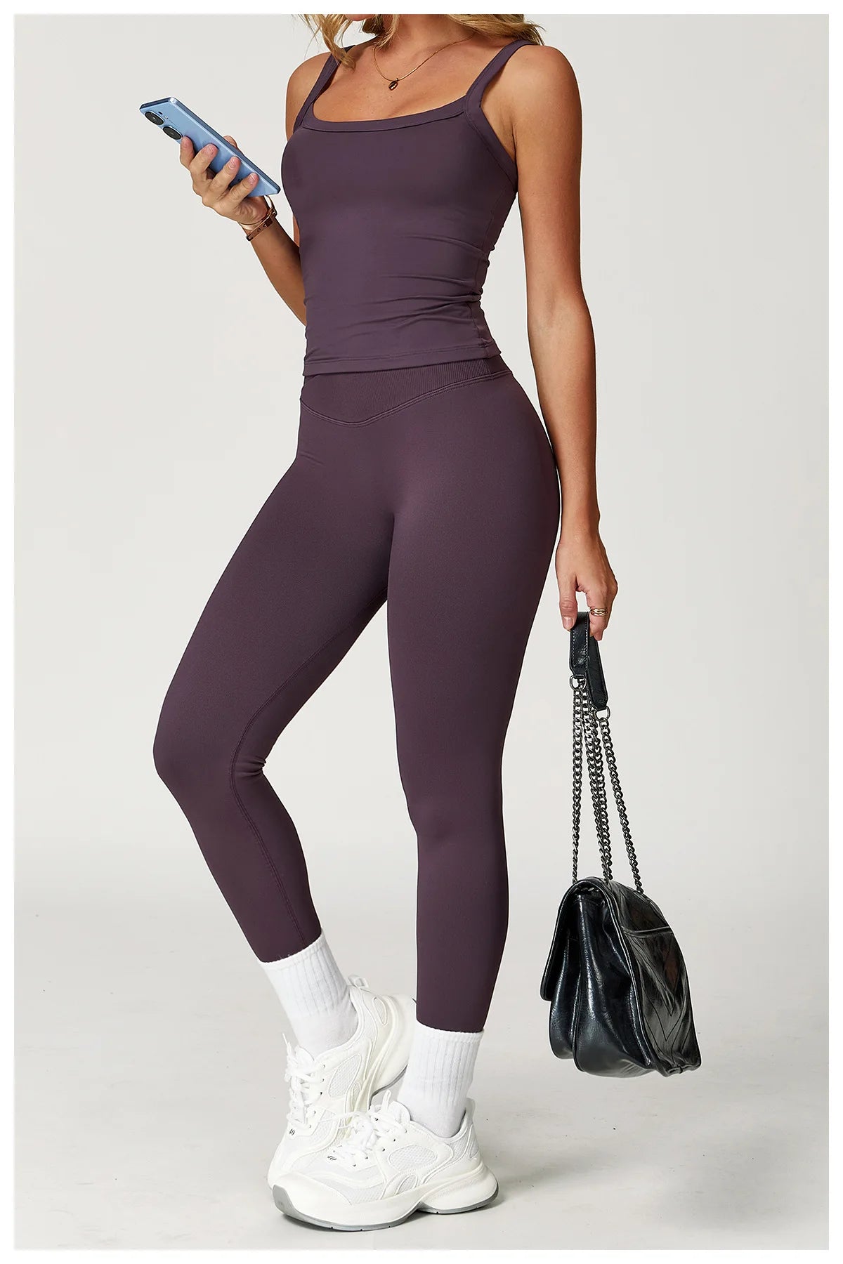 Women Tracksuit 2PCS Seamless Fitness Suit Yoga Sets Sportswear Workout Sports Bra High Waist Leggings Gym Clothing Sports Suits